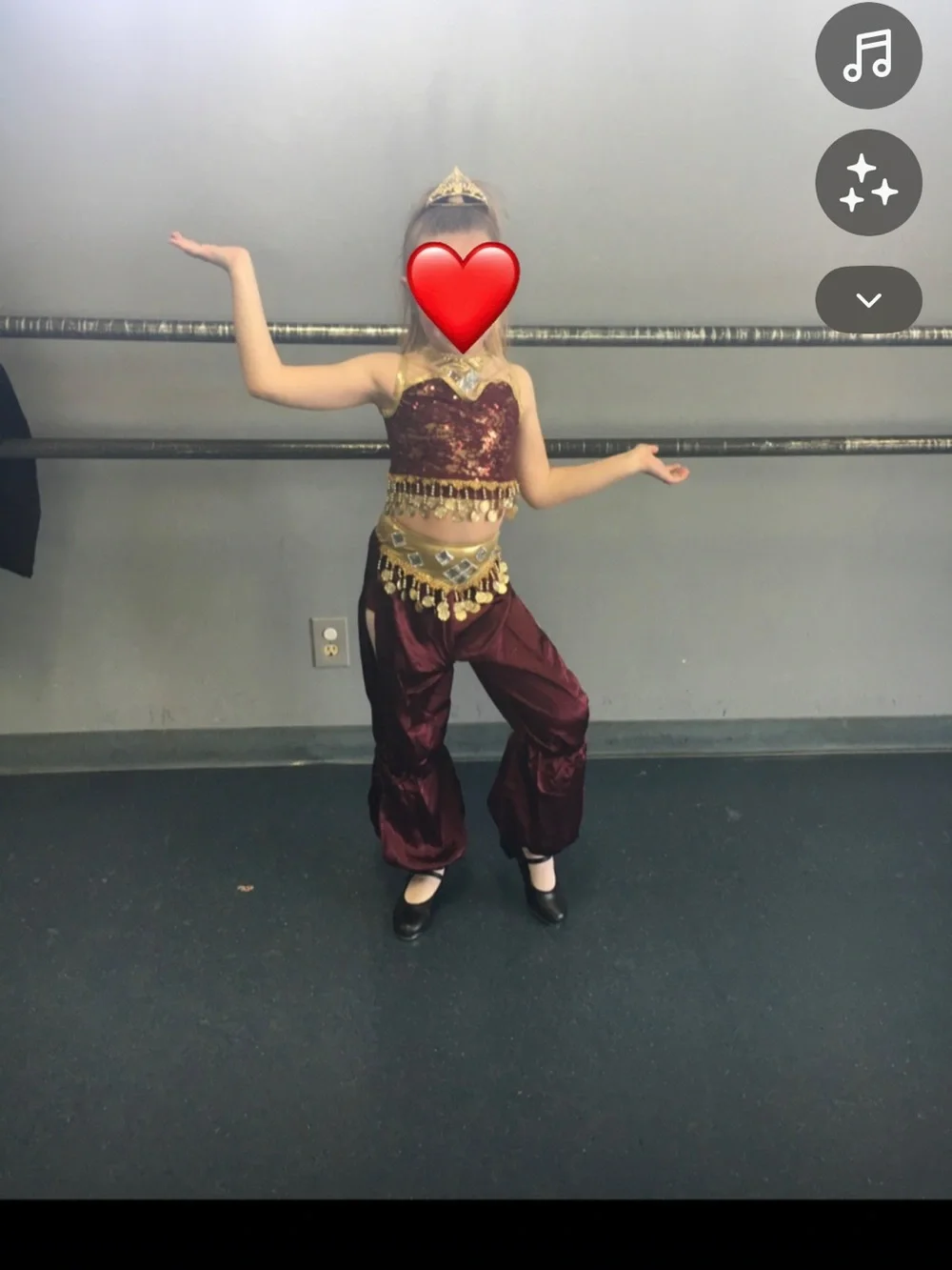 Weissman Burgundy and Gold Dance Genie Costume